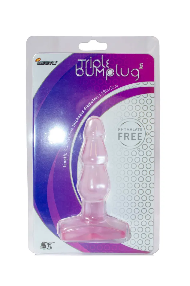 Si40404 SMALL TRIPLE BUMP PLUGPURPLE SI Novelties Anal