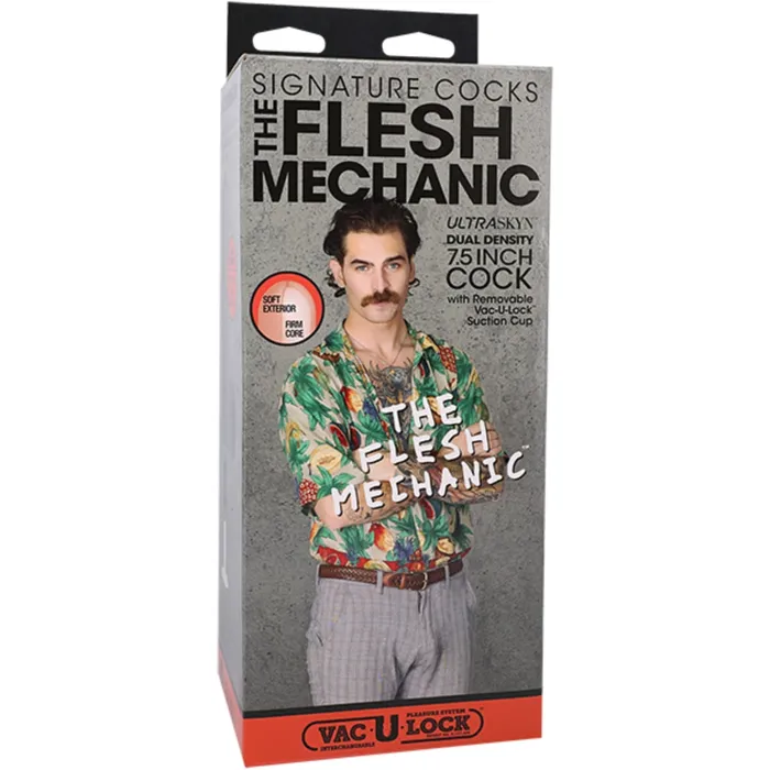Signature Cocks The Flesh Mechanic Ultraskyn VacULock Dildo Pink 75 Inch Signature Cocks Dildos