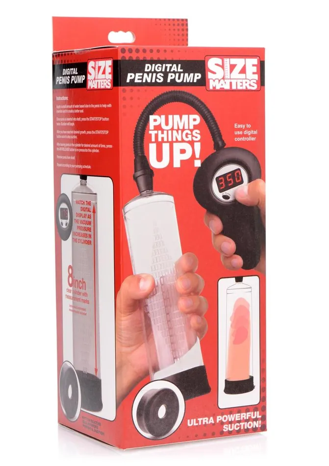 Size Matters Size Matters Automatic Digital Penis Pump with Easy Grip Male Sex Toys