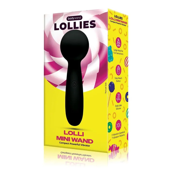 Vibrators Bodywand Bodywand Lollies Lolli Mini Wand Vibrator Black