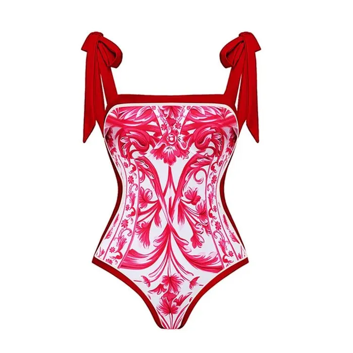 Vibrators Sinderella Reversible Red Pink One Piece Tie Up Swimsuit With Floral Skirt By Sinderella Vibrators Sinderella Reversible Red Pink One Piece Tie Up Swimsuit With Floral Skirt By Sinderella