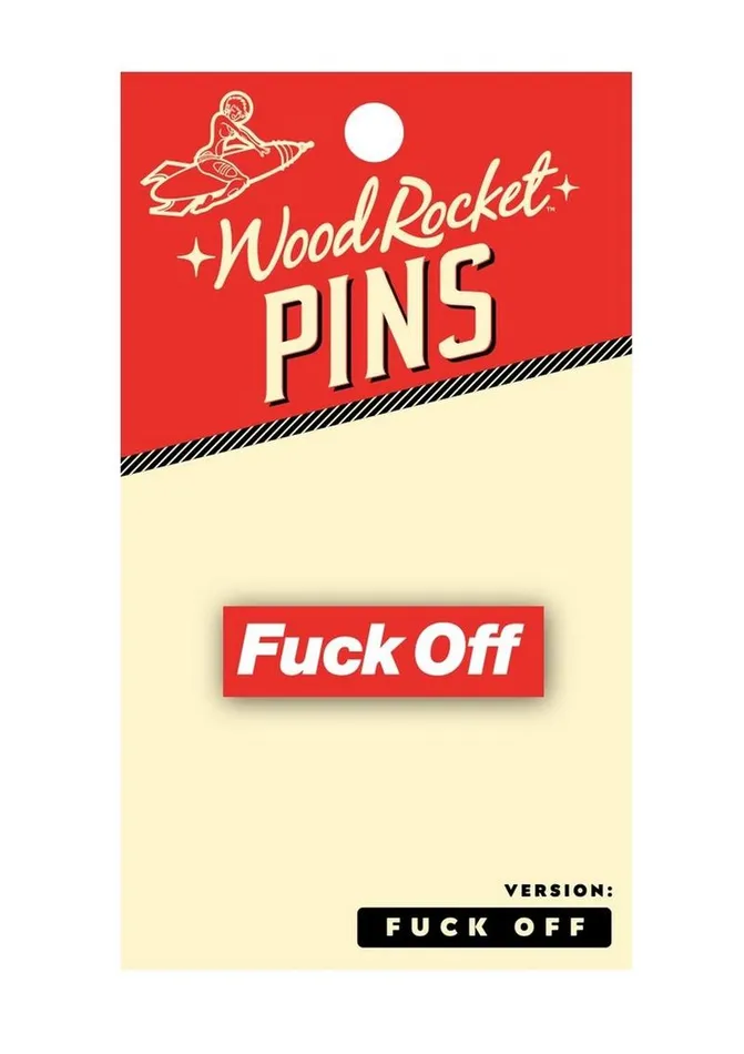 WoodRocket Vibrators Fuck Off Enamel Pin