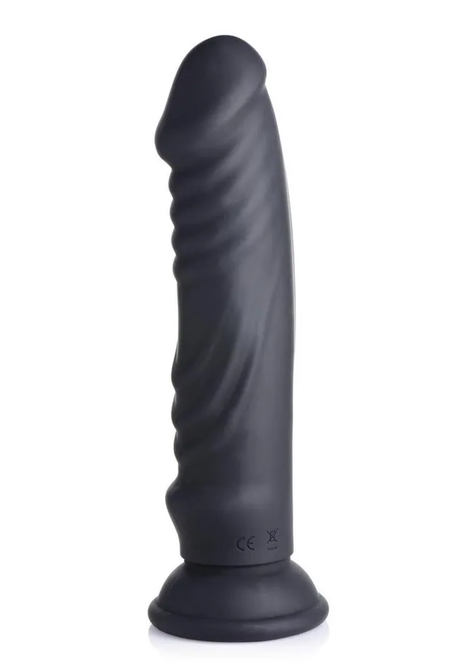Zeus Electrosex Female Sex Toys Zeus Vibrating and EStim Rechargeable Silicone Dildo with Remote Control