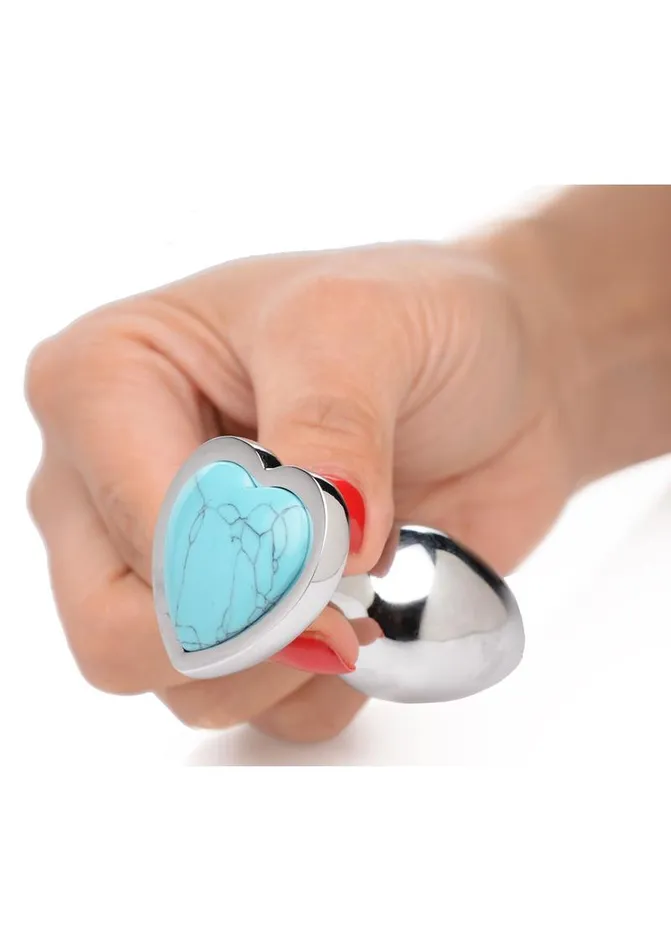 Anal Booty Sparks Gemstones Turquoise Heart Anal Plug Booty Sparks