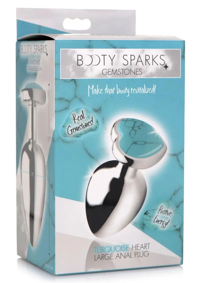 Anal Booty Sparks Gemstones Turquoise Heart Anal Plug Booty Sparks