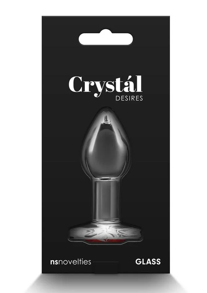 Anal Crystal Desires Red Heart Glass Anal Plugs Crystal