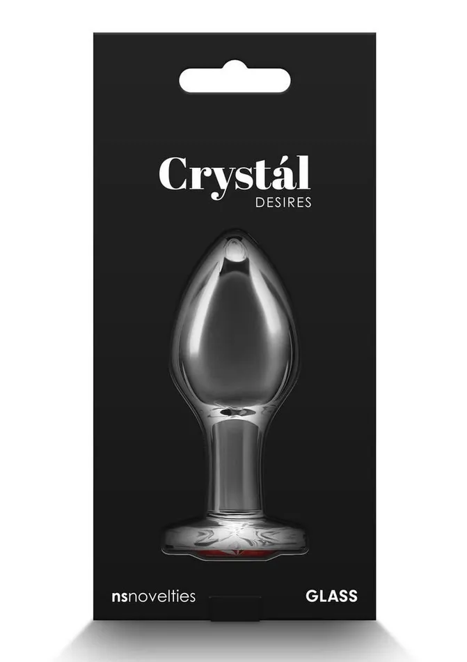 Anal Crystal Desires Red Heart Glass Anal Plugs Crystal