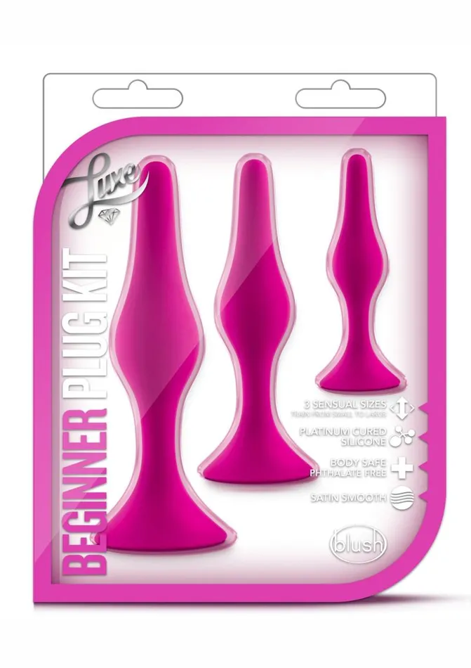 Anal Luxe Luxe Beginner Plug Kit Silicone Butt Plugs 3 Sizes Anal Luxe Luxe Beginner Plug Kit Silicone Butt Plugs 3 Sizes