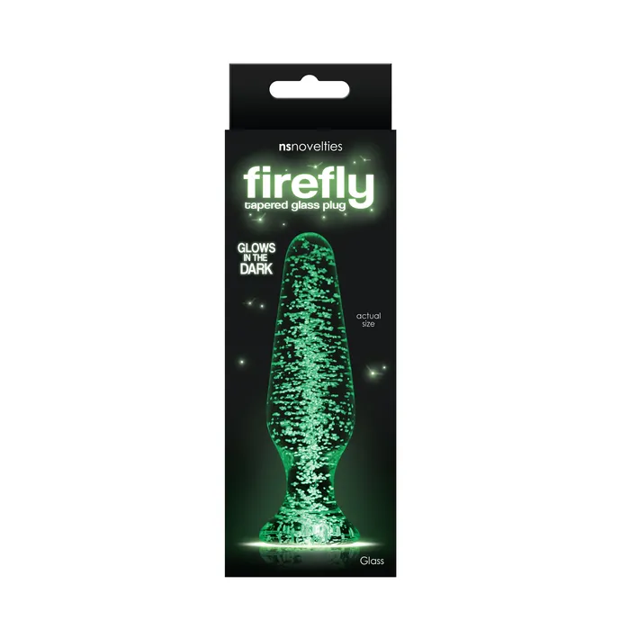 Anal nsnovelties Firefly Glass Tapered Plug Clear
