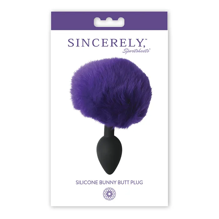 Anal Sincerely Silicone Bunny Plug Purple Sportsheets