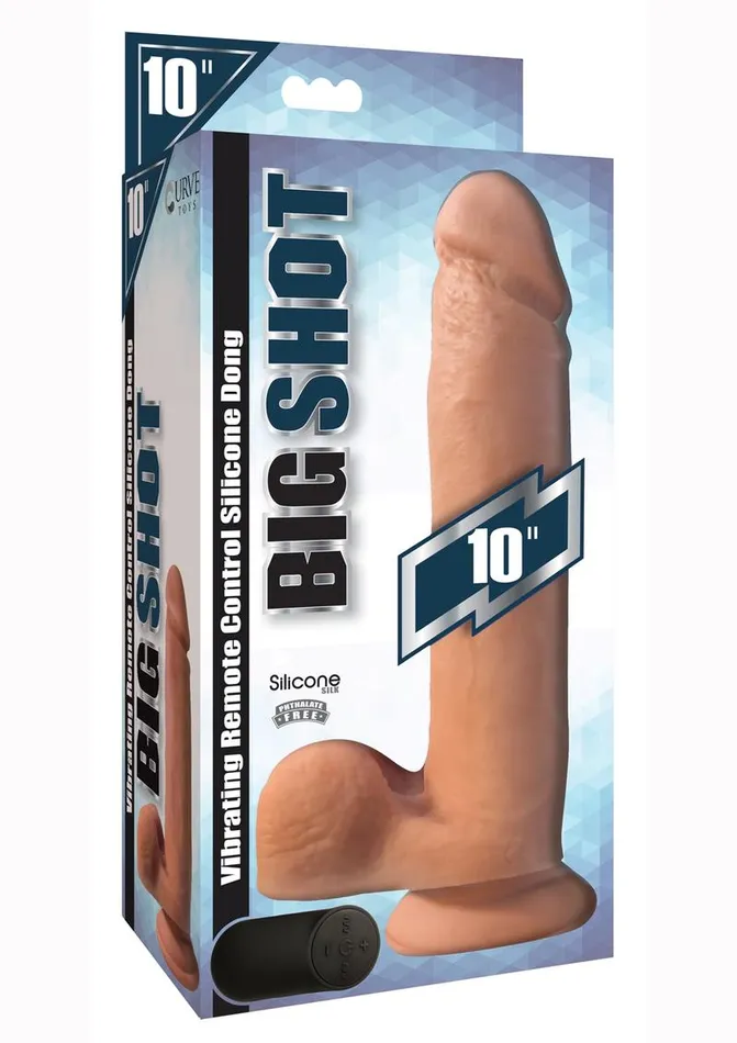 Big Shot Female Sex Toys Big Shot Silicone Vibrating Remote Control Rechargeable Dildo with Balls