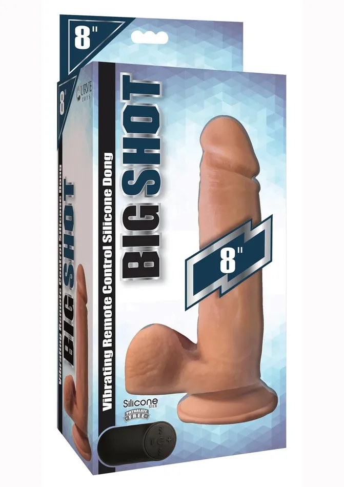 Big Shot Female Sex Toys Big Shot Silicone Vibrating Remote Control Rechargeable Dildo with Balls