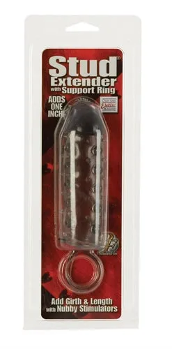 CalExotics Stud Extender Smoke With Support Ring Male Sex Toys