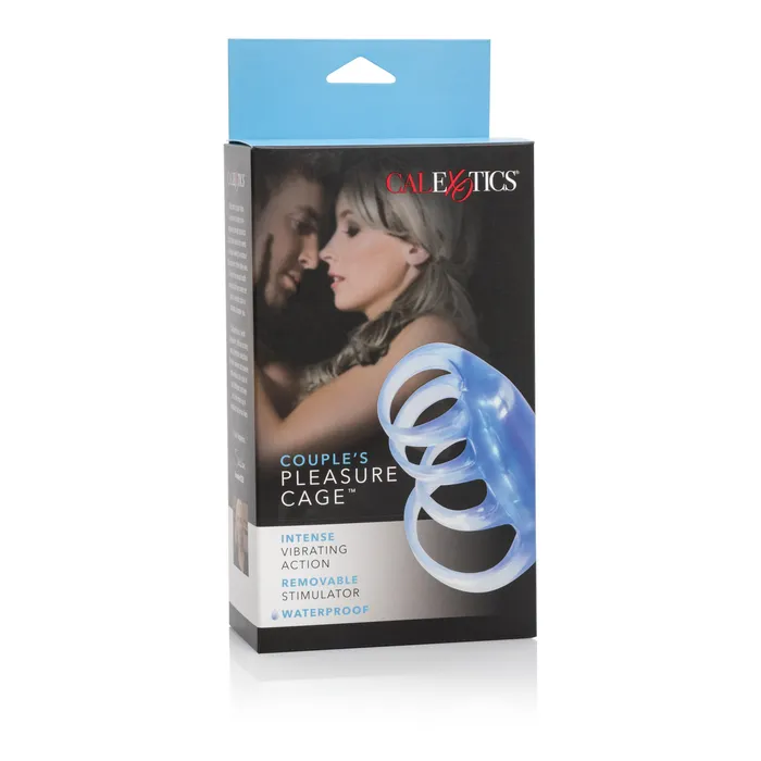 CalExotics Vibrators Couples Pleasure Cage Blue