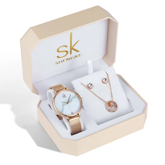 cj Vibrators Watch Set Threepiece Rose Gold Watch