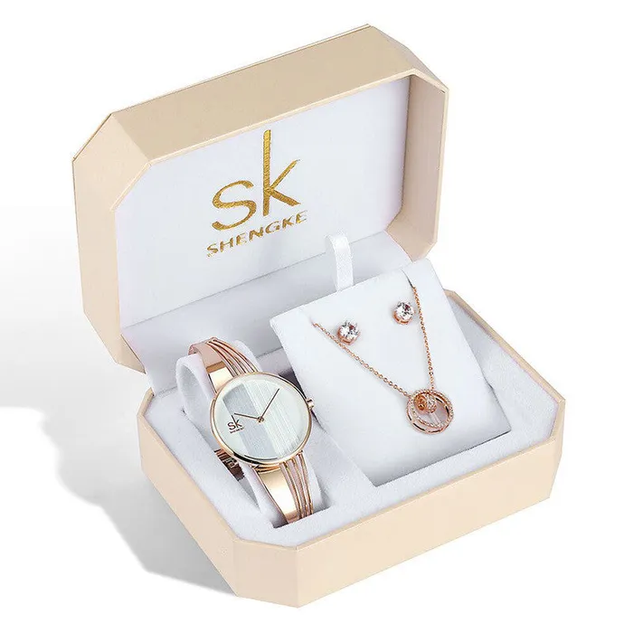 cj Vibrators Watch Set Threepiece Rose Gold Watch