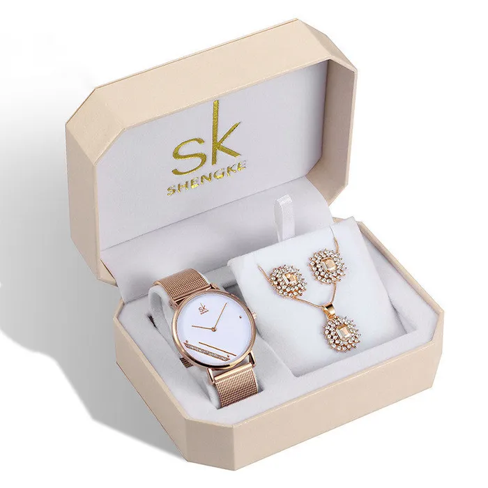 cj Vibrators Watch Set Threepiece Rose Gold Watch
