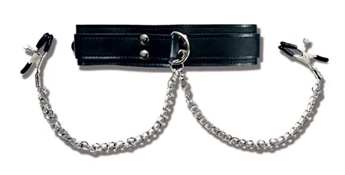 Collar With Nipple Clamps Sportsheets Female Sex Toys