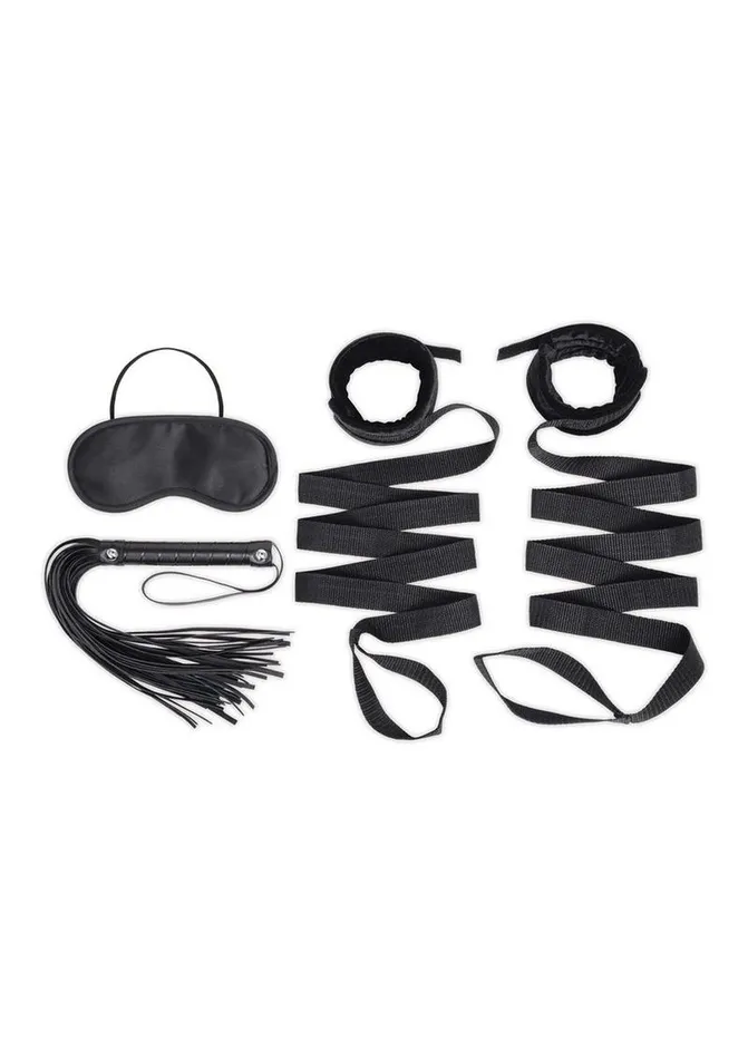 Couples Lux Fetish Lux Fetish Bondage Bed Strap and Flogger Kit