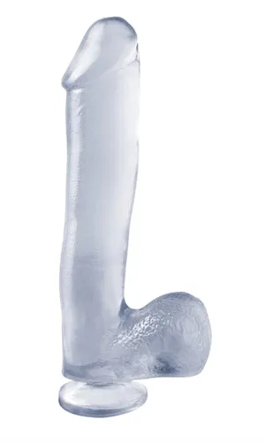 Dildos Pipedream Basix Rubber Works 10 Inch Dong With Suction Cup Clear