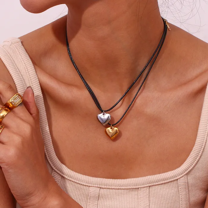 Fashion Jewelry Womens Stainless Steel Rope Chain Peach Necklace cj Dildos