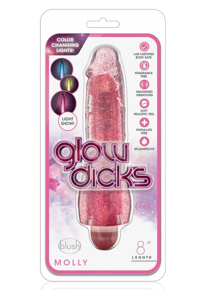 Female Sex Toys Glow Dicks Glow Dicks Molly Glitter Vibrator Female Sex Toys Glow Dicks Glow Dicks Molly Glitter Vibrator