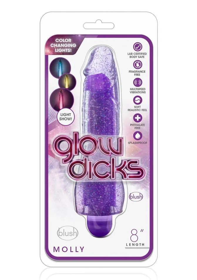 Female Sex Toys Glow Dicks Glow Dicks Molly Glitter Vibrator Female Sex Toys Glow Dicks Glow Dicks Molly Glitter Vibrator