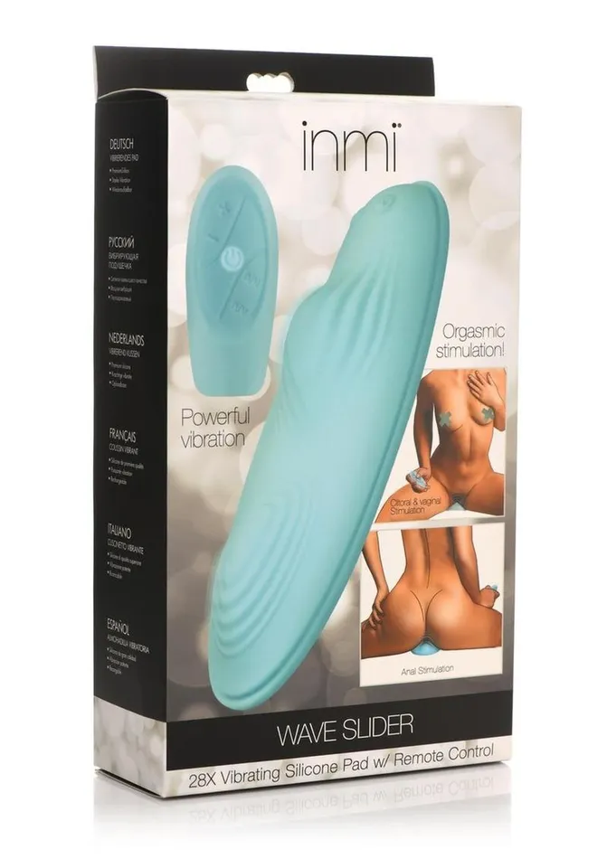 Female Sex Toys Inmi Inmi Wave Slider 28x Vibrating Silicone Pad with Remote Control