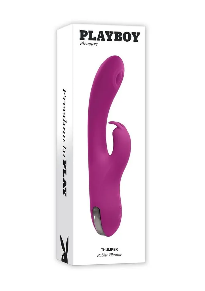 Female Sex Toys Playboy Playboy Thumper Rechargeable Silicone Rabbit Vibrator