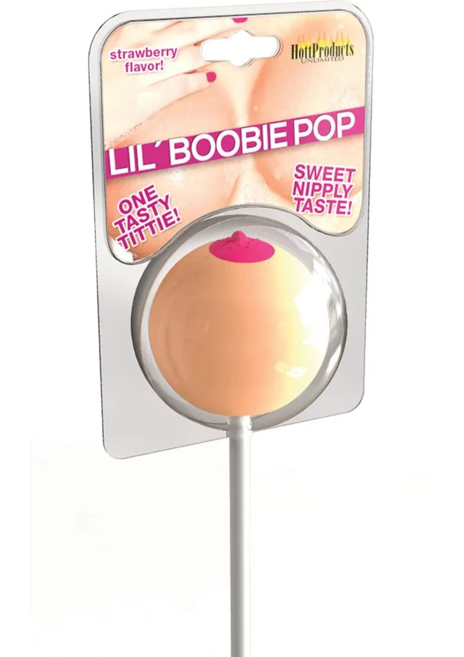 Hott Products Vibrators Lil Boobie Pops Strawberry Flavored