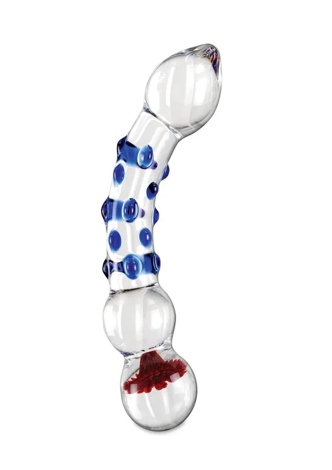 Icicles Dildos Icicles No 18 Textured Glass Dildo