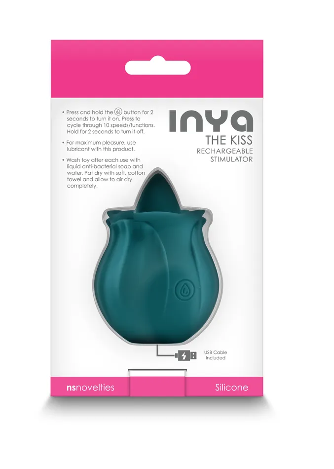 Inya the Kiss Dark Teal nsnovelties Vibrators Inya the Kiss Dark Teal nsnovelties Vibrators
