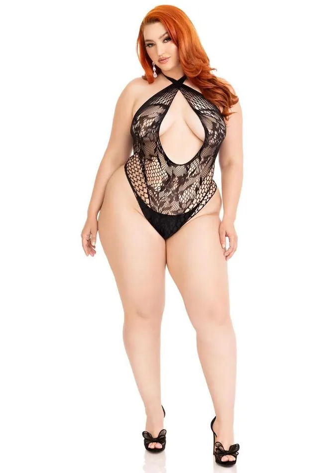 Leg Avenue Vibrators Leg Avenue Lace and Net Keyhole Crossover Halter Teddy 1x2x Leg Avenue Vibrators Leg Avenue Lace and Net Keyhole Crossover Halter Teddy 1x2x