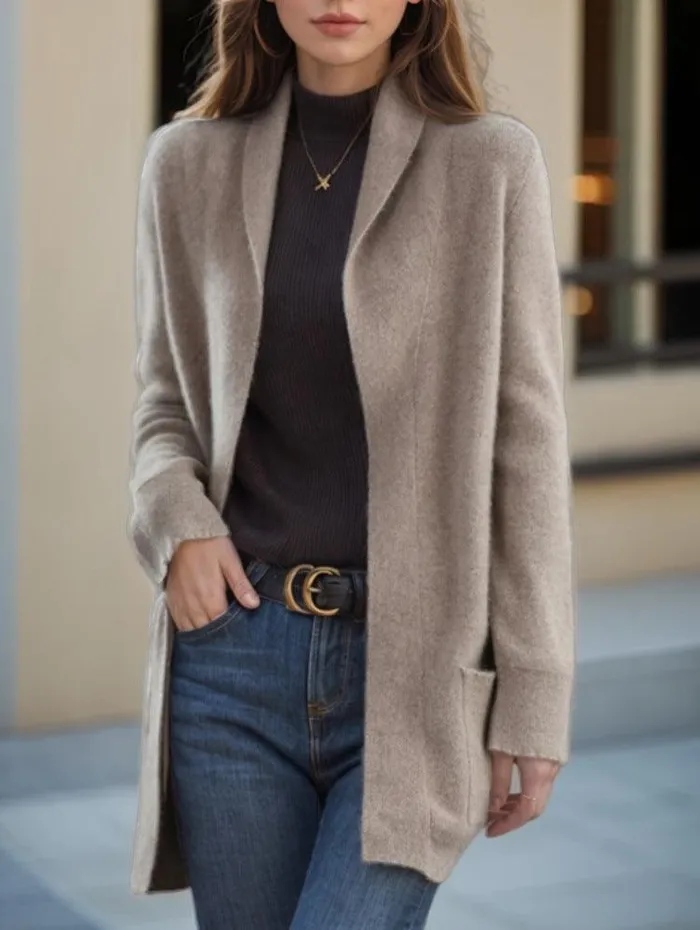 Loose Pockets Sweater Coat For Women cj Anal