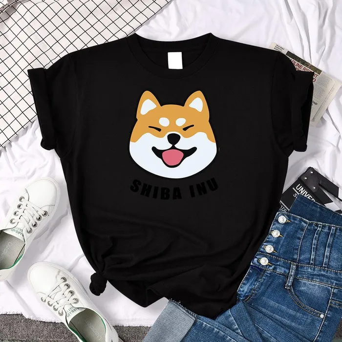 Male Sex Toys cj Shiba Inu Dog Printed Short Sleeve Tshirt For Man