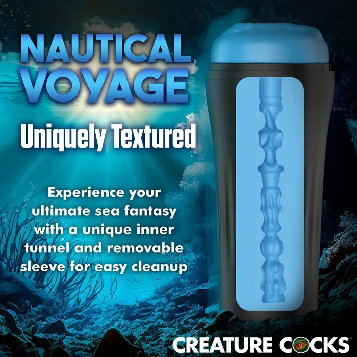 Male Sex Toys XR Brands Creature Cocks Pussidon Sea Monster Stroker Blue
