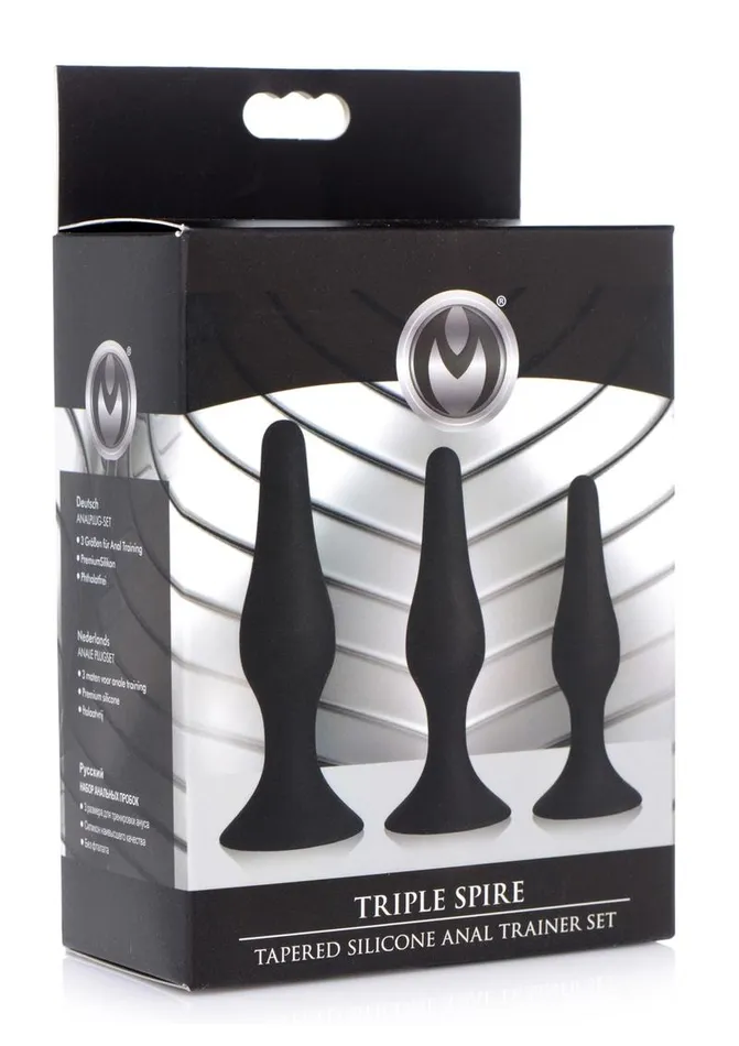 Master Series Male Sex Toys Master Series Triple Spire Tapered Silicone Anal Trainer Master Series Male Sex Toys Master Series Triple Spire Tapered Silicone Anal Trainer