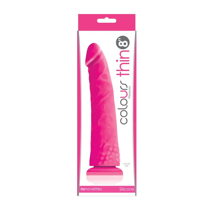 NS Novelties Dildos Colours Thin 8inch Pleasures Dildo