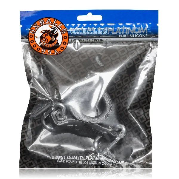 OxBalls Anal Slung Ballstretcher With 3 Carabiners Black