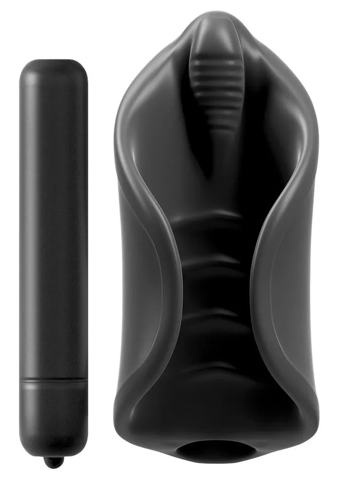 PDX Elite Pipedream Extreme Elite Vibrating Silicone Stimulator Masturbator with Bullet Male Sex Toys PDX Elite Pipedream Extreme Elite Vibrating Silicone Stimulator Masturbator with Bullet Male Sex Toys