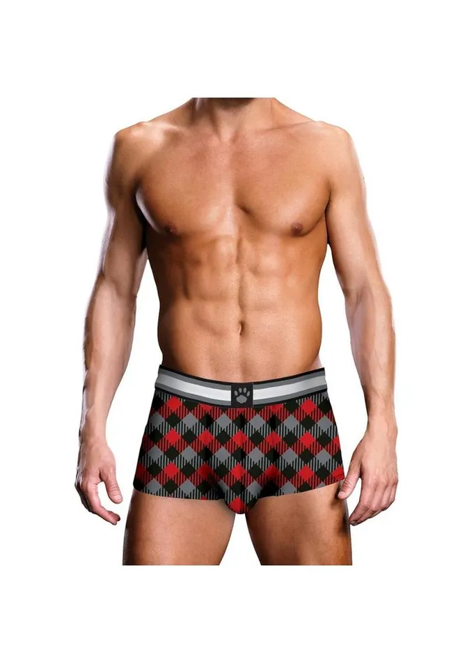 Prowler Vibrators Prowler Tartan 1 Trunk Lg BlkRed Fu23