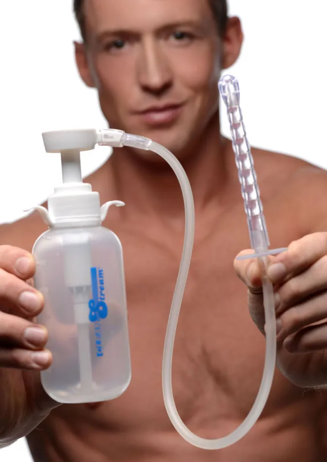 Pump Action Enema Bottle With Nozzle XR Brands Clean Stream Male Sex Toys Pump Action Enema Bottle With Nozzle XR Brands Clean Stream Male Sex Toys