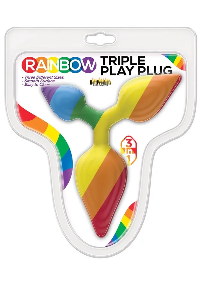 Rainbow Triple Play Plug Rainbow Anal