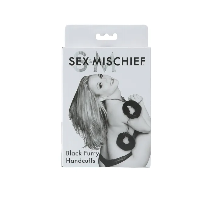 Sex and Mischief Furry Handcuffs Black Sportsheets Anal