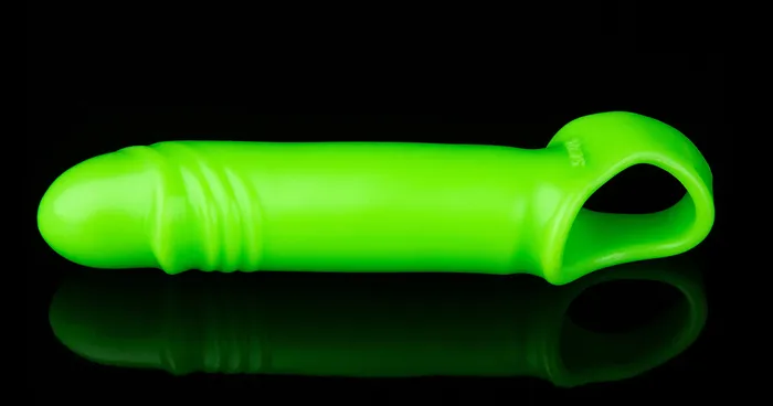 Shots Ouch Male Sex Toys Smooth Stretchy Penis Sleeve Glow in the Dark