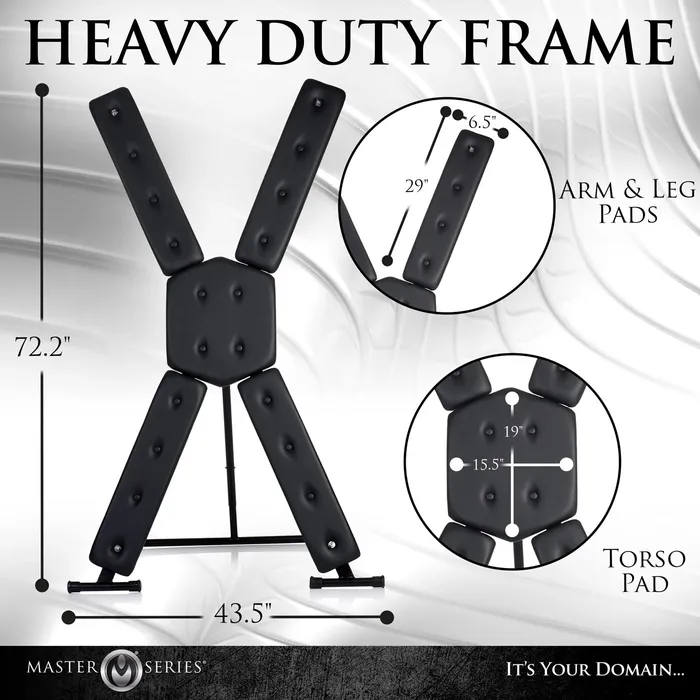 St Andrews Cross Deluxe Black XR Brands Master Series Anal St Andrews Cross Deluxe Black XR Brands Master Series Anal