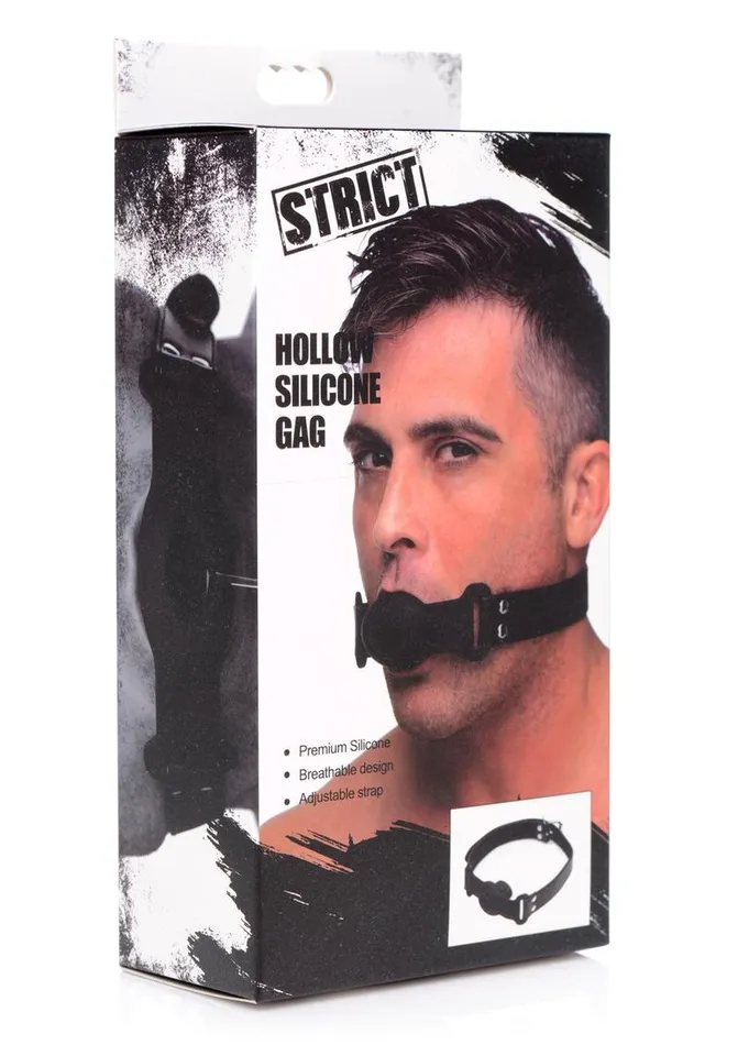 STRICT Strict Hollow Silicone Gag Female Sex Toys STRICT Strict Hollow Silicone Gag Female Sex Toys