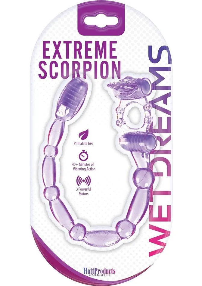 Super Xtreme Vibrating Scorpion Silicone Cock Ring Waterproof Wet Dreams Male Sex Toys