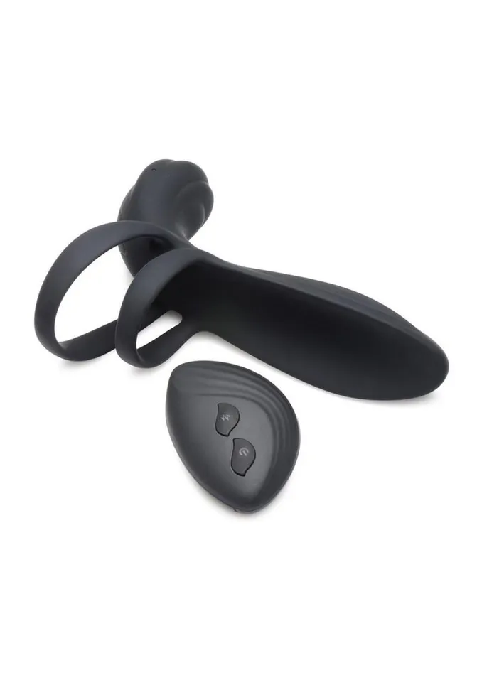 Trinity Men Trinity Men Rechargeable Silicone Vibrating Girth Enhancer with Remote Control Female Sex Toys