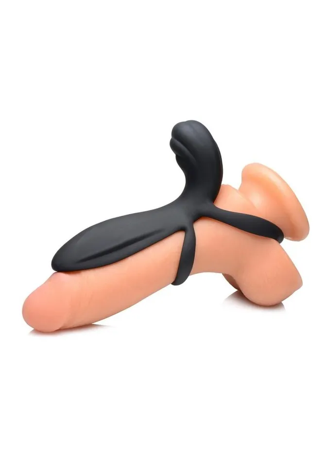 Trinity Men Trinity Men Rechargeable Silicone Vibrating Girth Enhancer with Remote Control Female Sex Toys